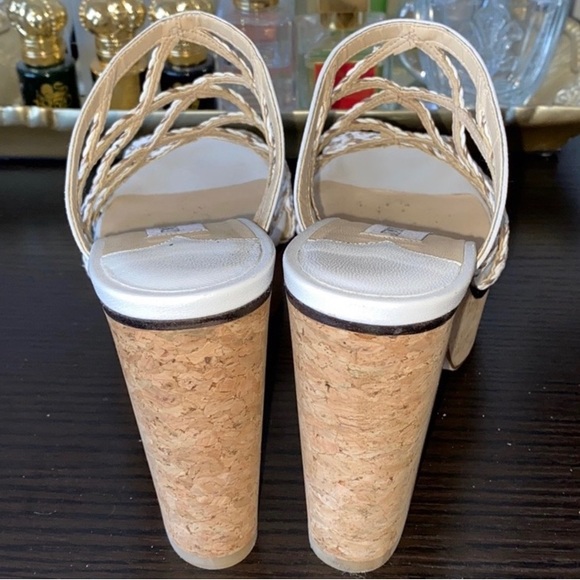 Jimmy Choo Platform Cork Slides Sandals 39.5 - Picture 6 of 7